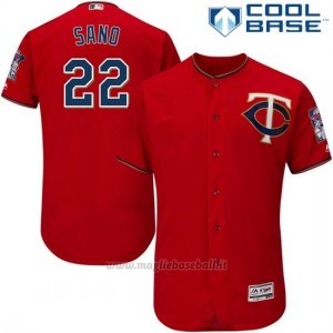 Maglia Baseball Uomo Minnesota Twins Miguel Sano Scarlet Cool Base