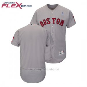 Maglia Baseball Uomo Boston Red Sox Grigio 2018 Dia del Padre Flex Base