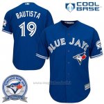 Maglia Baseball Uomo Toronto Blue Jays Jose Bautista 19 Cool Base 40 Anniversario