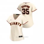 Maglia Baseball Donna San Francisco Giants Brandon Crawford 2020 Replica Primera Crema