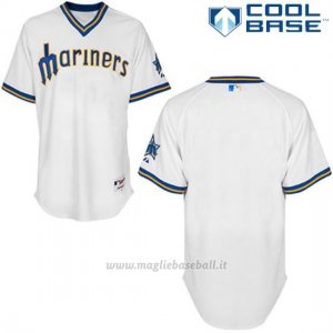 Maglia Baseball Uomo Seattle Mariners Bianco Cool Base