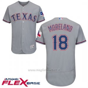 Maglia Baseball Uomo Texas Rangers Mitch Moreland Grigio Autentico Collezione Flex Base