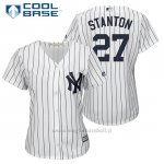 Maglia Baseball Donna New York Yankees 27 Giancarlo Stanton Biancoplayer Cool Base