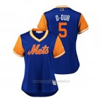 Maglia Baseball Donna New York Mets David Wright 2018 Llws Players Weekend D Dub Royal