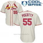 Maglia Baseball Uomo St. Louis Cardinals Stephen Piscotty Crema Cool Base