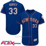 Maglia Baseball Uomo New York Mets Matt Harvey 33 Flex Base Autentico Collezione Giocatore