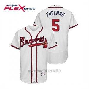 Maglia Baseball Uomo Atlanta Braves Freddie Freeman Flex Base Autentico Collezione 1ª2019 Bianco