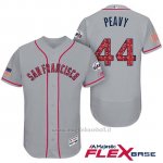 Maglia Baseball Uomo San Francisco Giants 2017 Estrellas y Rayas Jake Peavy Grigio Flex Base