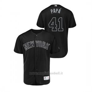 Maglia Baseball Uomo New Y Ork Yankees Miguel Andujar 2019 Players Weekend Autentico Nero