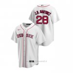 Maglia Baseball Uomo Boston Red Sox J.d. Martinez Replica Primera Bianco