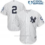 Maglia Baseball Uomo New York Yankees Derek Jeter Bianco Number Retirement Cool Base