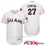 Maglia Baseball Uomo Miami Marlins Giancarlo Stanton Bianco 2017 Mlb All Star Game Flex Base