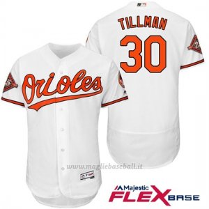Maglia Baseball Uomo Baltimore Orioles 30 Chris Tillman Bianco 2017 Flex Base
