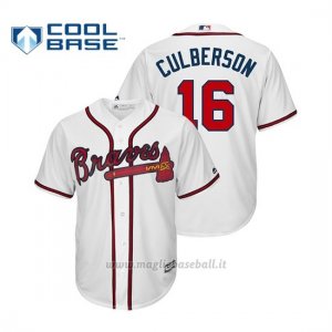 Maglia Baseball Uomo Atlanta Braves Charlie Culberson Cool Base Official 1ªBianco