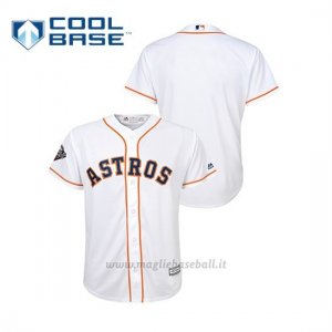Maglia Baseball Bambino Houston Astros 2019 World Series Bound Cool Base Bianco