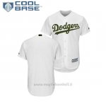 Maglia Baseball Uomo Los Angeles Dodgers 2018 Dia de los Caidos Cool Base Bianco