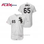 Maglia Baseball Uomo Chicago White Sox Nate Jones 150th Aniversario Patch Flex Base Bianco Nero