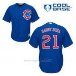 Maglia Baseball Uomo Chicago Cubs 21 Sammy Sosa Blu Alterner Cool Base