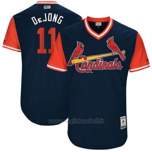 Maglia Baseball Uomo St. Louis Cardinals 2017 Little League World Series Paul Dejong Blu
