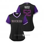Maglia Baseball Donna Colorado Rockies Chris Rusin 2018 Llws Players Weekend Russ Nero
