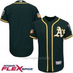 Maglia Baseball Uomo Oakland Athletics Blank Verde Flex Base Autentico Collezione Allenamento Primaverile