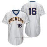 Maglia Baseball Uomo Milwaukee Brewers Domingo Santana Bianco 1982 Turn Back The Clock