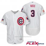 Maglia Baseball Uomo Chicago Cubs 2017 Estrellas y Rayas Cubs 3 David Ross Bianco Flex Base