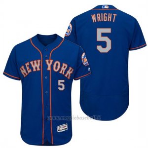 Maglia Baseball Uomo New York Mets David Wright Grigio 2017 Alterner