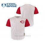 Maglia Baseball Hombre Cincinnati Reds Throwback 1995 Cool Base Bianco Rosso