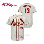 Maglia Baseball Uomo St. Louis Cardinals Matt Carpenter 150th Aniversario Patch Autentico Flex Base Crema