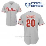 Maglia Baseball Uomo Philadelphia Phillies Mike Schmidt 20 Grigio Cool Base