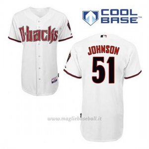 Maglia Baseball Uomo Arizona Diamondbacks 51 Randy Johnson 1ªBianco Cool Base