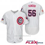 Maglia Baseball Uomo Chicago Cubs 2017 Estrellas y Rayas Cubs 56 Hector Rondon Bianco Flex Base