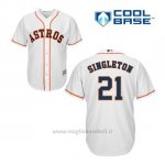 Maglia Baseball Uomo Houston Astros Jon Singleton 21 Bianco 1ªCool Base