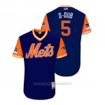 Maglia Baseball Uomo New York Mets David Wright 2018 Llws Players Weekend D Dub Royal