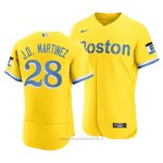Maglia Baseball Uomo Boston Red Sox J.d. Martinez 2021 City Connect Autentico Or