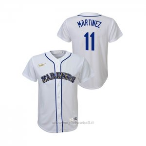 Maglia Baseball Bambino Seattle Mariners Edgar Martinez Cooperstown Collection Primera Bianco