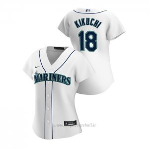 Maglia Baseball Donna Seattle Mariners Yusei Kikuchi 2020 Replica Primera Bianco