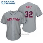 Maglia Baseball Uomo New York Mets 2017 Estrellas y Rayas Steven Matz Grigio Cool Base