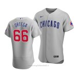 Maglia Baseball Uomo Chicago Cubs Rafael Ortega Autentico Road Grigio