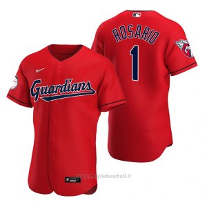 Maglia Baseball Uomo Cleveland Guardians Amed Rosario Autentico Alternato Rosso