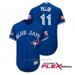 Maglia Baseball Uomo TOrnto Blue Jays Kevin Pillar 2018 Stars & Stripes Flex Base Royal