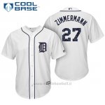 Maglia Baseball Uomo Detroit Tigers 2017 Estrellas y Rayas Jordan Zimmermann Bianco Cool Base