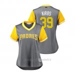 Maglia Baseball Donna San Diego Padres Kirby Yates 2018 Llws Players Weekend Kirbs Grigio