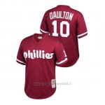 Maglia Baseball Bambino Philadelphia Phillies Darren Daulton Cooperstown Collection Mesh Batting Practice Burgundy