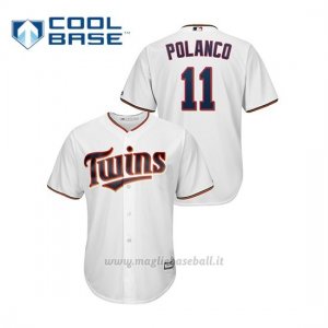 Maglia Baseball Uomo Minnesota Twins 11 J Orge Polanco Cool Base Bianco