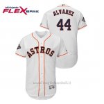 Maglia Baseball Uomo Houston Astros 44 Y Ordan Alvarez 2019 World Series Bound Flex Base Bianco