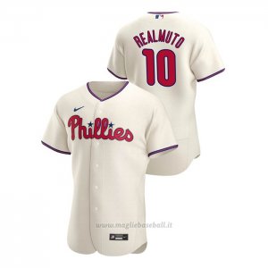 Maglia Baseball Uomo Philadelphia Phillies J.t. Realmuto Autentico 2020 Alternato Crema