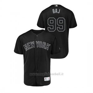 Maglia Baseball Uomo New Y Ork Yankees Aaron Judge 2019 Players Weekend Autentico Nero