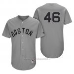 Maglia Baseball Uomo Boston Red Sox 46 Craig Kimbrel Grigio Turn Back The Clock Autentico